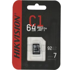 Карта памяти Micro Secure Digital Card (Trans Flash) 64GB HC10 HIKVISION HS-TF-C1(STD)