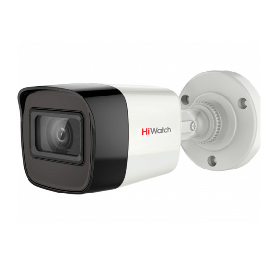 5MP HD-TVI камера буллет уличная HiWatch DS-T520(C) (5MP/2.8mm/3840×2160/0.01lux/H.265+/EXIR 40m/IP67) 